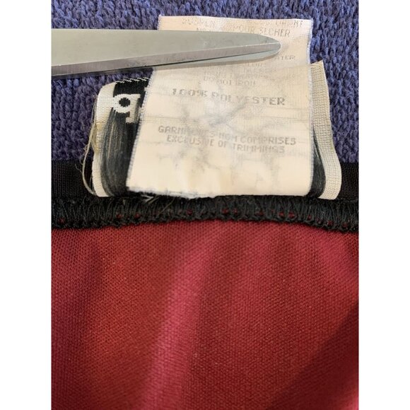 Vintage‎ Dynamite Skirt Black Mesh Sheer Tiered Ruffle Midi Red Half-slip Y2K - Picture 4 of 7